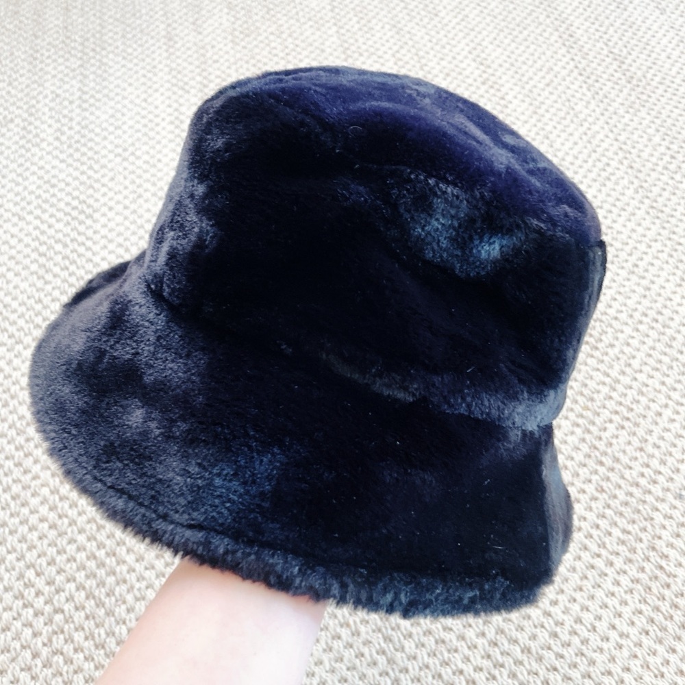 Sprigs 90s Women’s Faux Fur Bucket Hat with Adjustable Fit